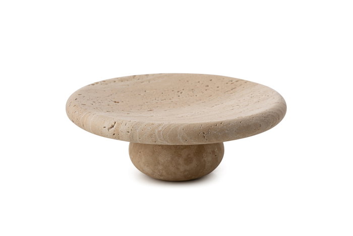 Hermia Plato para servir tartas de mármol travertino beige MAR09940104D Hermia Plato para servir tartas de mármol travertino beige MAR09940104D